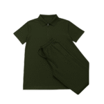 Premium Pr@da Drifit Imported Olive Green Tracksuit Set (Polo T-Shirt & Trouser)