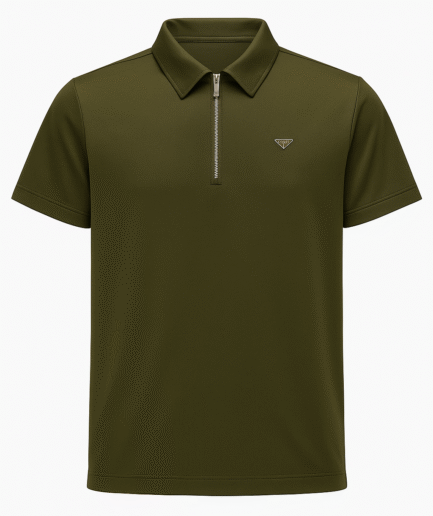 Premium Pr@da Drifit Imported Olive Green Tshirt