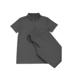 Premium Pr@da Drifit Imported Grey Tracksuit Set (Polo T-Shirt & Trouser)