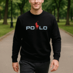 Black Cotton Fleece Embossed Signature Sweatshirt