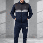 Navy Surge 3-Stripe DriFit Tracksuit (Navy Blue & Charcoal Grey)