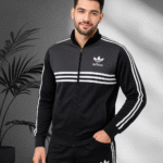 Obsidian Apex 3-Stripe DriFit Tracksuit (Black & Charcoal Grey)