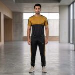 Drifit Micro Summer Tracksuit - Black & Mustard