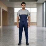 Drifit Micro Summer Tracksuit - Navy Blue & Grey